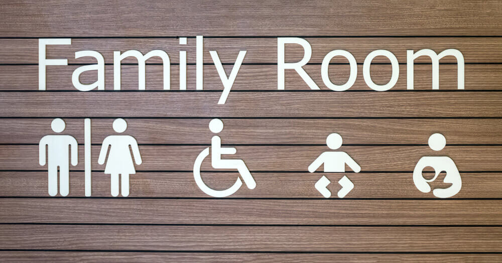 Family restroom sign